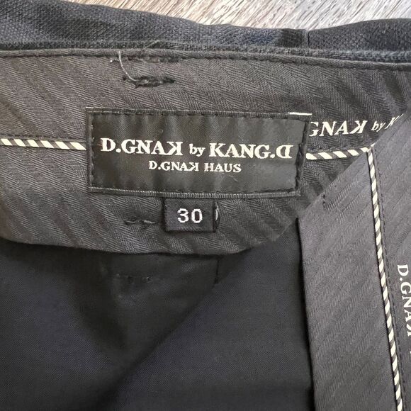 D.GNAK by KANG.D Drop Crotch Black Trousers Size 30 - Picture 3 of 8